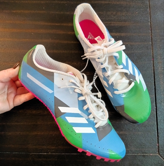 adidas Shoes - 🆕ADIDAS SprintStar Blue Green Pink Track & Field Running Shoes Size 10.5 Women